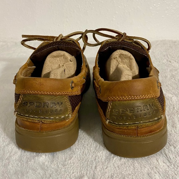 Sperry Topsider Two-Toned Leather Boat Shoes Men’s Size 8.5M Brown & Tan - Picture 5 of 9